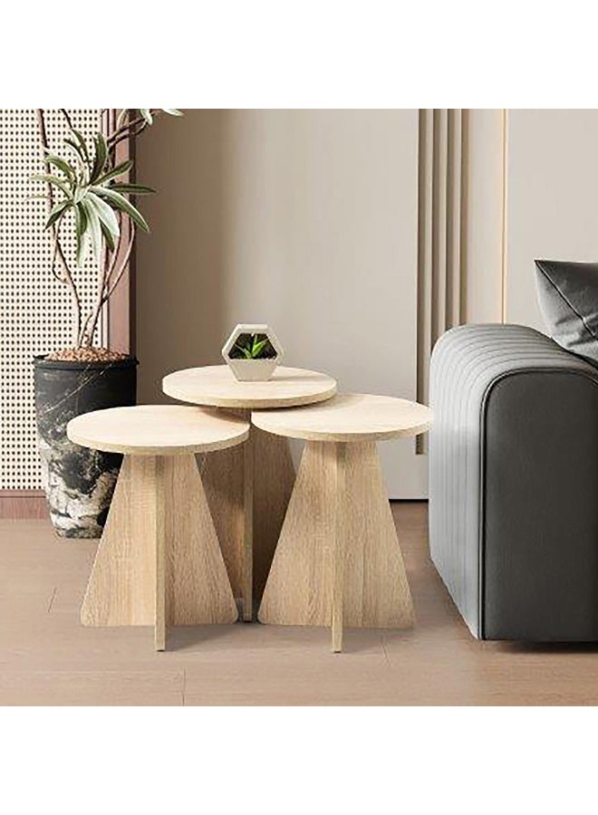 Home Box طاولة غامورا ذات تشطيب الحجر - مجموعة من 3 - Image 1