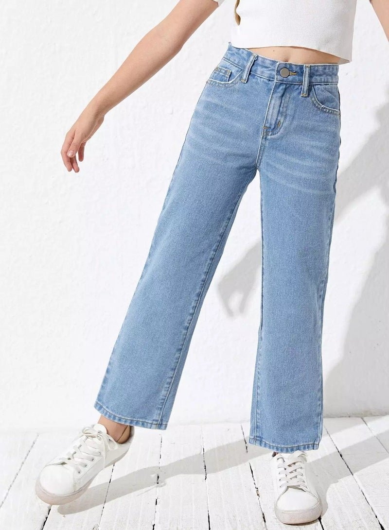 Girls High Waisted Jeans  - Image 1