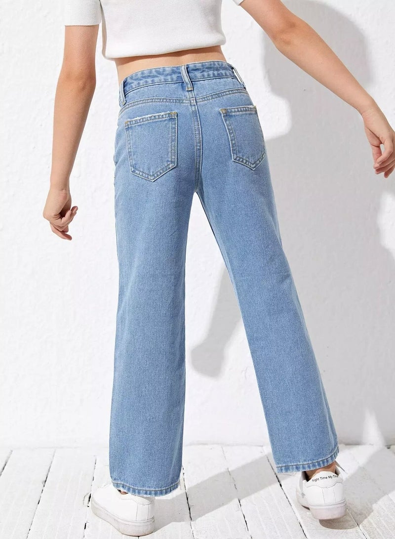 Girls High Waisted Jeans  - Image 2