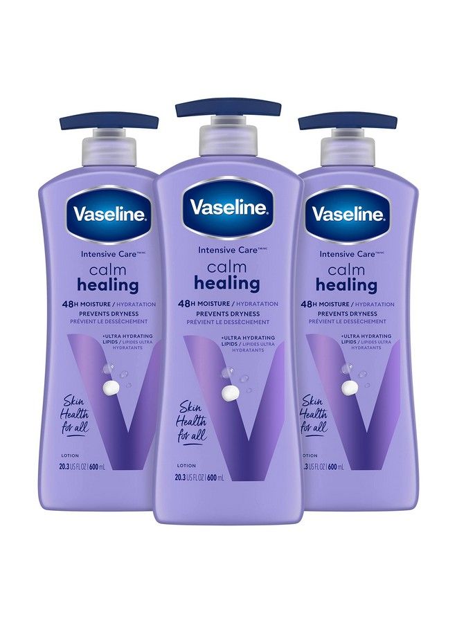 Vaseline Intensive Care Calm Healing Body Lotion For Dry Skin Lotion Made With Ultrahydrating Lipids And Lavender Extract To Heal And Restore Dry Skin 20.3 Oz Pack Of 3 - Image 2