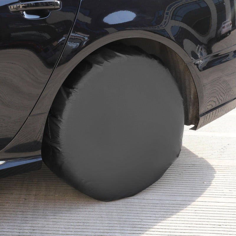 Car Tire Cover Anti-Urine Silver-Coated Wheel Protector Dustproof Rainproof for RV
