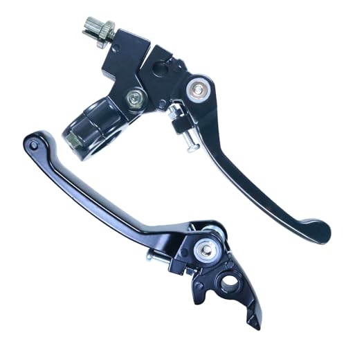 HOLATO Folding Clutch Brake Lever for 50cc 70cc 110cc 125cc 140cc 150cc Apollo RFZ125 DB007 DBX15 X18 X19 Tao Tao DB17 DB27 Coolster M125 SSR Thumpstar Chinese Pit Dirt Bike Motorcycle Black - Image 1
