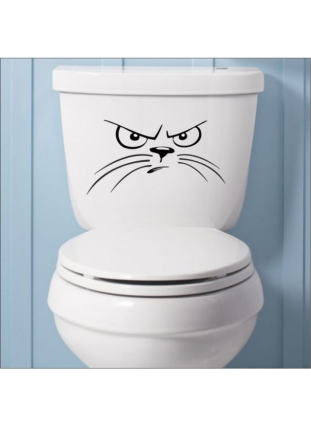 Reysa Tasarım - Reysa Design Cat Toilet Seat Sticker Black 20X10 cm - Image 1