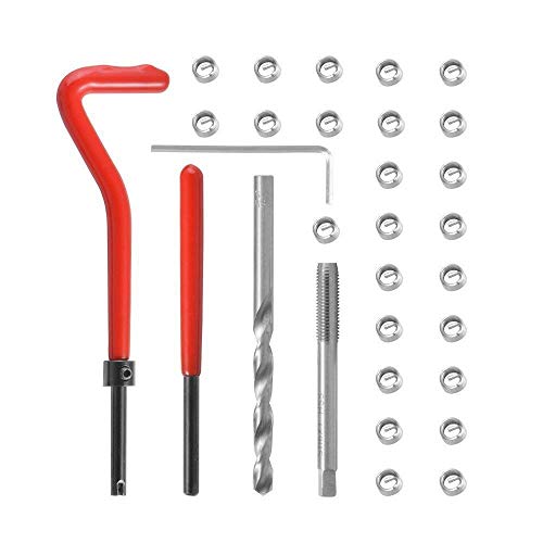 XTAUTO XT AUTO 30pcs Stainless Steel M6 x 1mm Thread Repair Insert Kit Compatible Hand Tool Set for Auto Repairing - Image 1