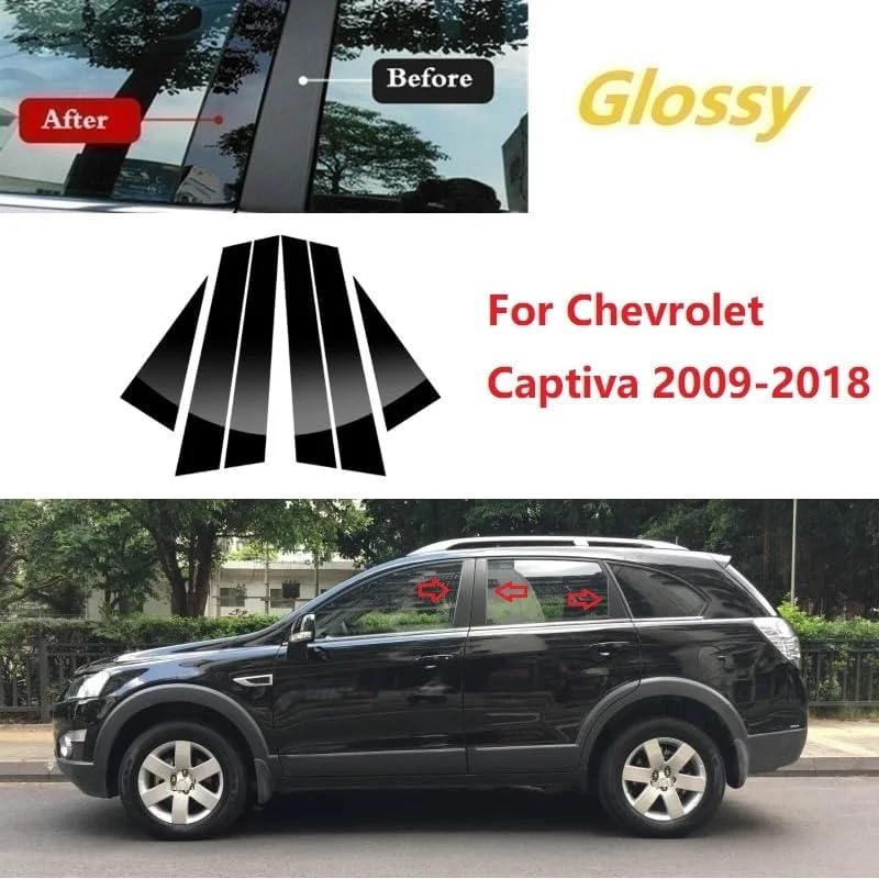 QASULER 6PCS Polished Pillar Posts for Captiva 2009-2018 - Image 3
