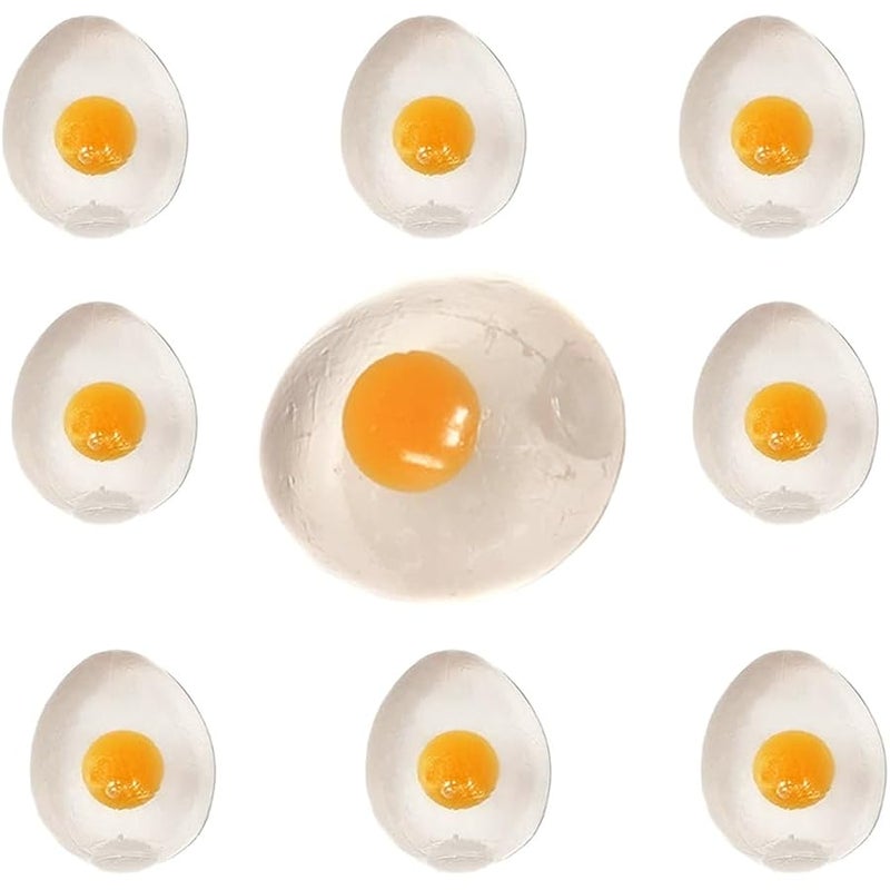 Easter Sticky Egg Splat, Gooey, Flexible, and Durable Squishy Toys (Clear, 6-Pack) - Image 4