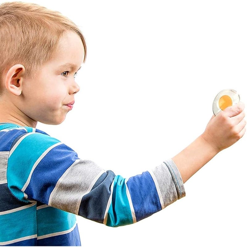 Easter Sticky Egg Splat, Gooey, Flexible, and Durable Squishy Toys (Clear, 6-Pack) - Image 2