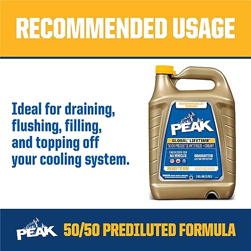 PEAK Global Lifetime 50/50 Prediluted Antifreeze and Coolant for All Vehicles, 1 Gal. - Image 5