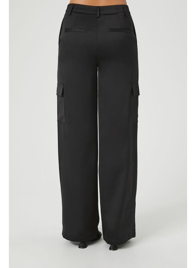 FOREVER 21 Satin Cargo Zipper Pants - Image 4