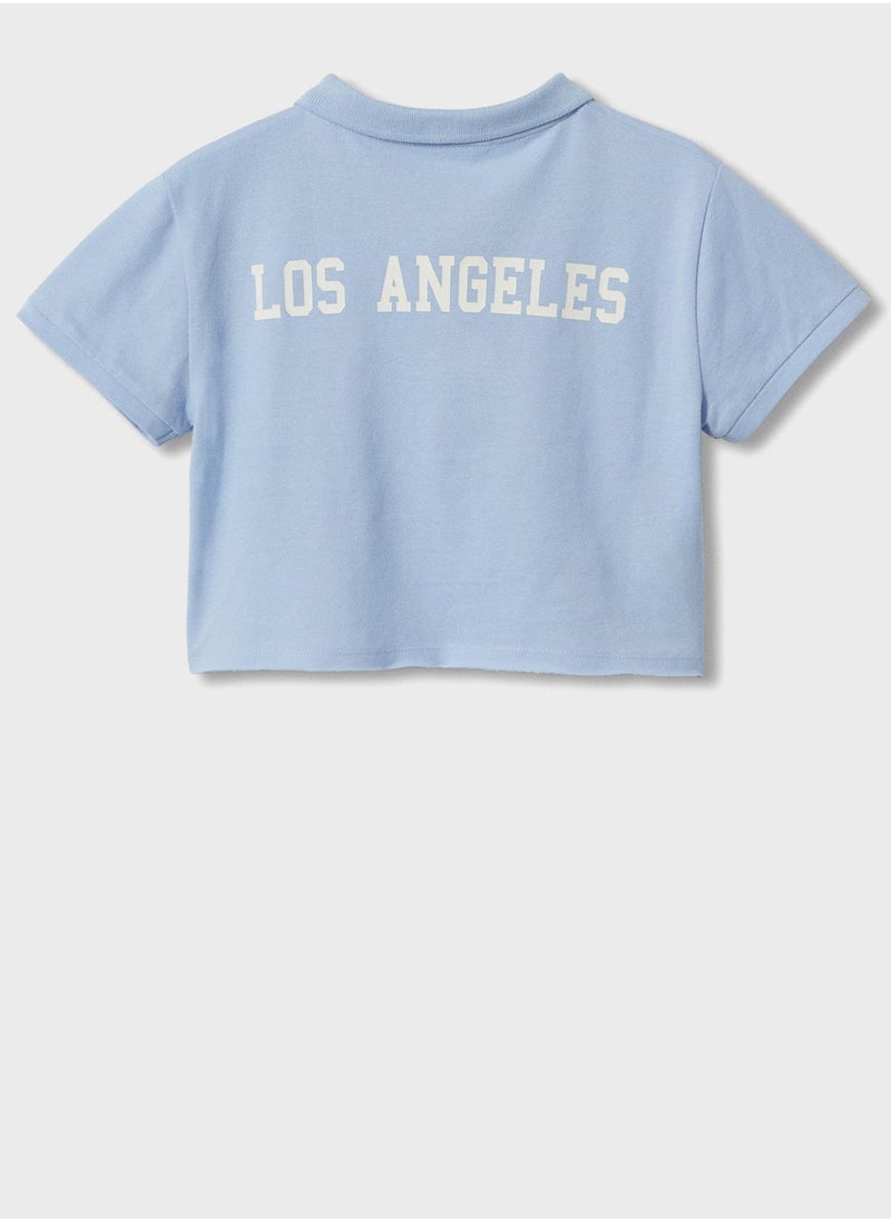 MANGO - Kids Cropped Polo - Image 1