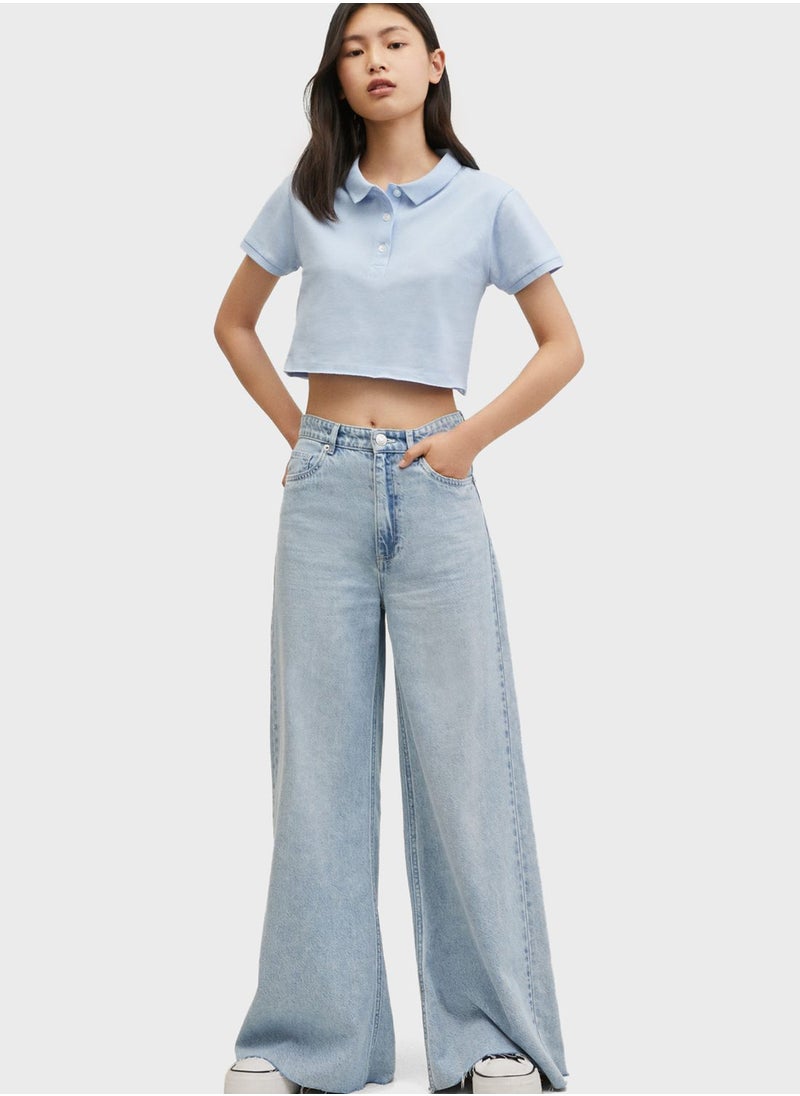 MANGO - Kids Cropped Polo - Image 1