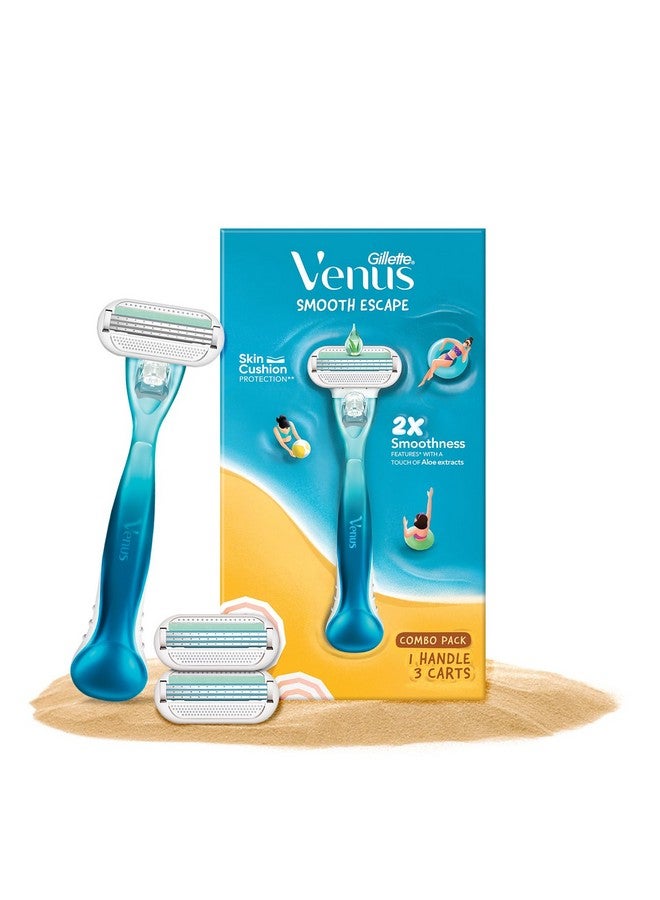 Venus Gillette Venus Smooth Combo Pack | Razor Plus 2 Refills | Aloe Vera Smooth - Image 1