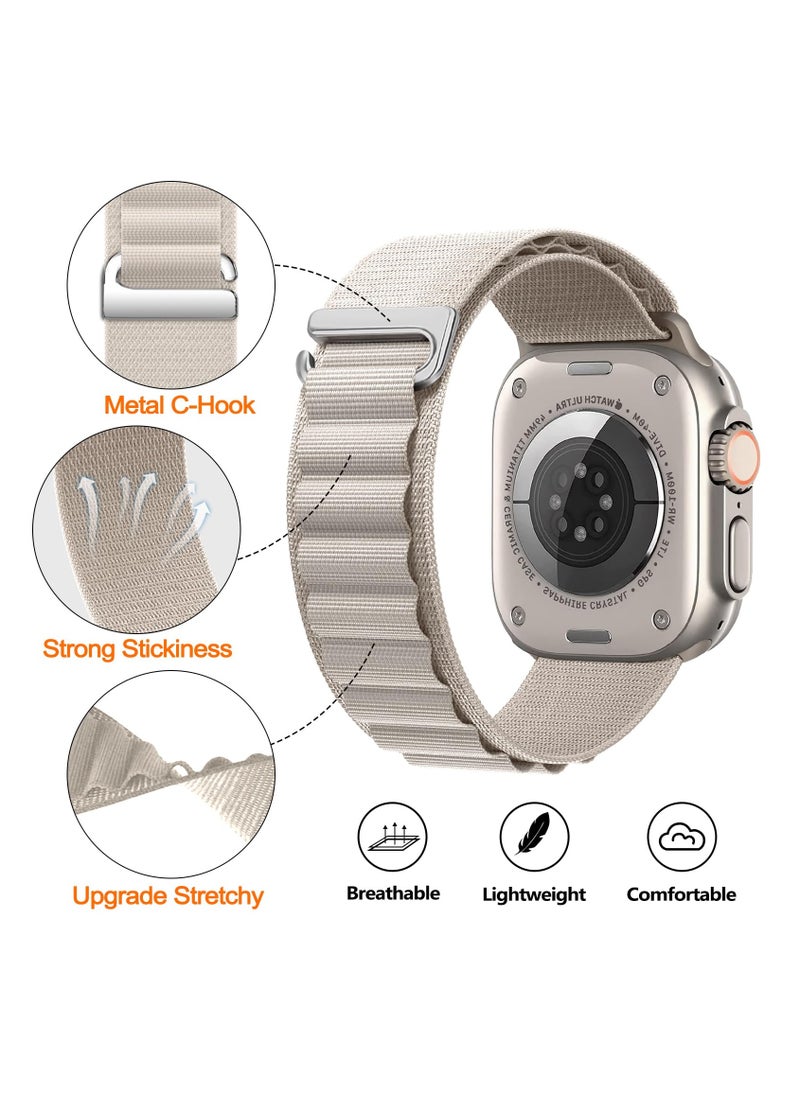 BORTONY - Apple Watch Band Alpine Loop Band 38mm 40mm 41mm Pack of 2 for Men Women Nylon Woven Sport Strap Compatible with iWatch Series 8 Ultra 7 SE 6 5 4 3 2 1 - Image 1