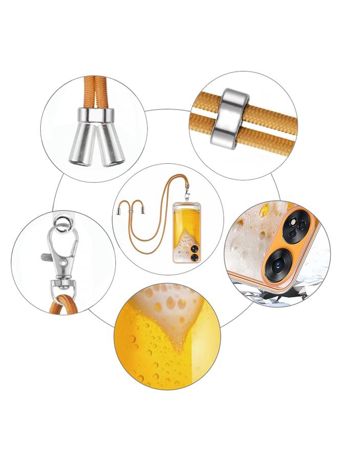 اس-توب جراب لهاتف OPPO Reno8 T 4G مطلي بالكهرباء من الجانبين مع حبل تعليق - Image 5