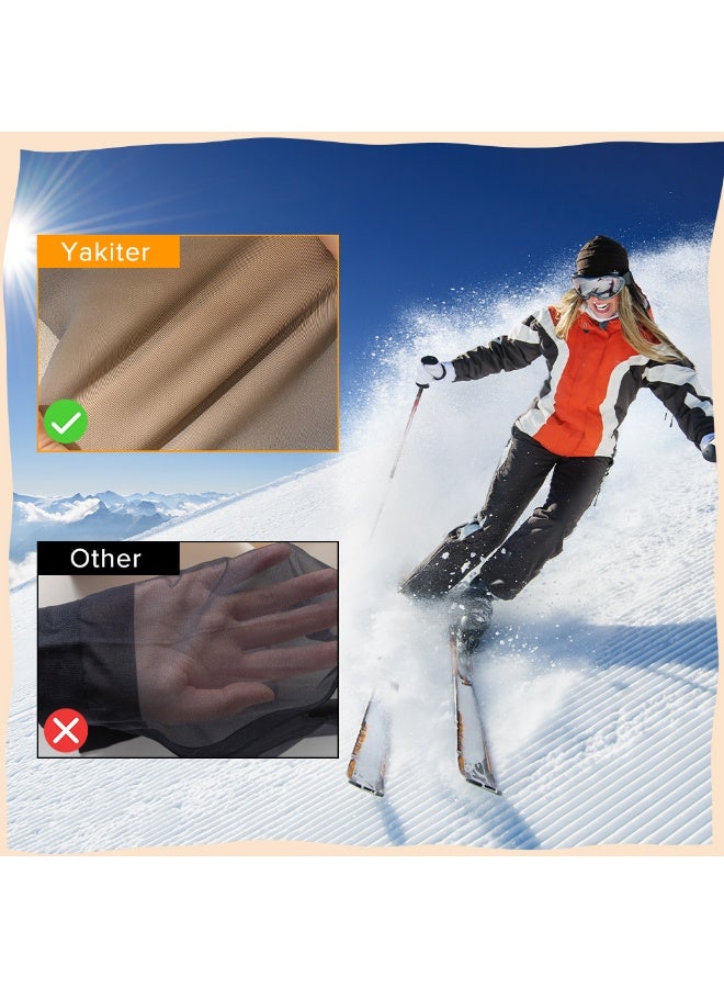 Yakiter Women Winter Fleece Lined Tights High Waist Stretchy Warm Thick Winter Warm Pants - Image 4