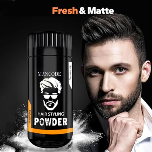 MAN CODE Hair Volumizing Powder Wax for Men, Hair Powder, Hair Wax Powder for Boys, Natural & Safe Hairstyling Powder, Strong Hold & Matte Finish, 24 hrs hold Hair Styling Powder (20g) - Image 4