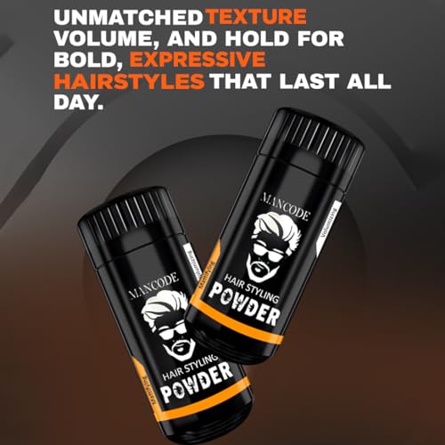 MAN CODE Hair Volumizing Powder Wax for Men, Hair Powder, Hair Wax Powder for Boys, Natural & Safe Hairstyling Powder, Strong Hold & Matte Finish, 24 hrs hold Hair Styling Powder (20g) - Image 2