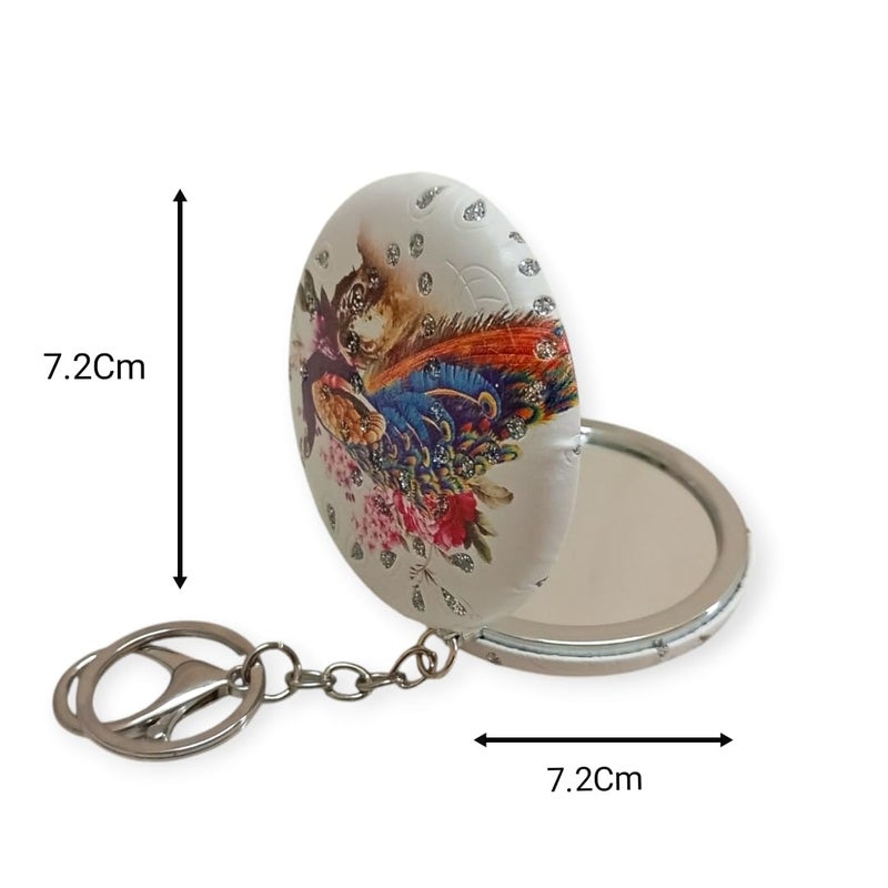 Compact Hand Mirror Foldable Pocket Makeup Vanity Glass Mirror Double Sided for Women Men  - Image 2