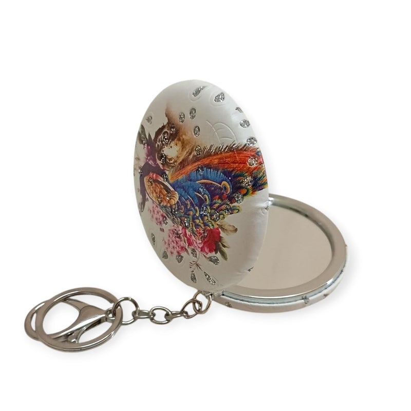 Compact Hand Mirror Foldable Pocket Makeup Vanity Glass Mirror Double Sided for Women Men  - Image 1