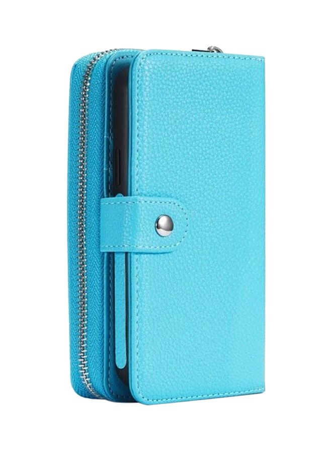 NIBEMINENT Leather Wallet Case Cover For Apple iPhone 12 Pro Max Blue - Image 1