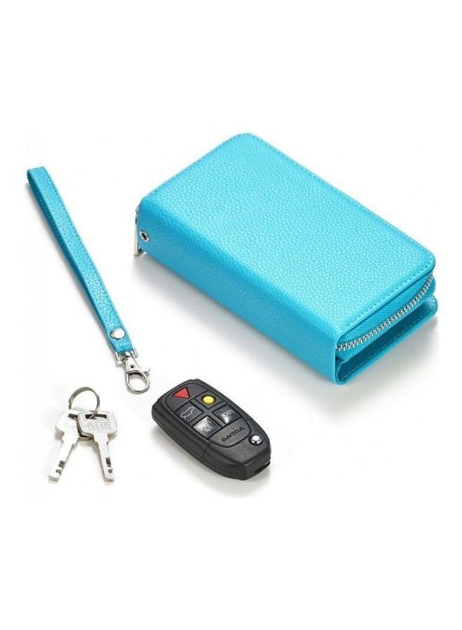 NIBEMINENT Leather Wallet Case Cover For Apple iPhone 12 Pro Max Blue - Image 3