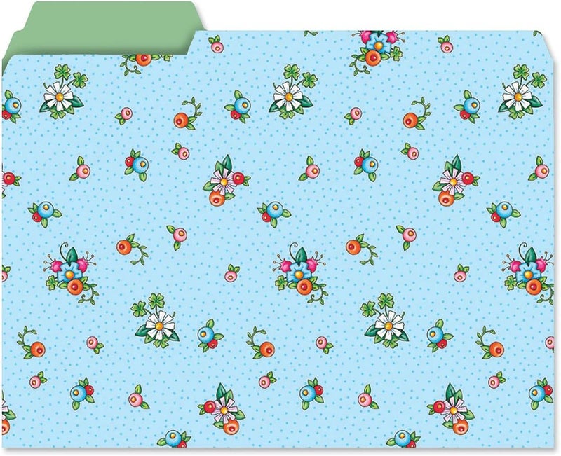 Current Mary Engelbreit File Folders Value Pack - Bulk Set of 24, 6 Pretty Decorative Designs, 1/3 Cut Tabs, Heavy-Duty Paper Stock, Office Supplies for Home & Work, 9-½” x 11-¾” Letter Size - Image 3
