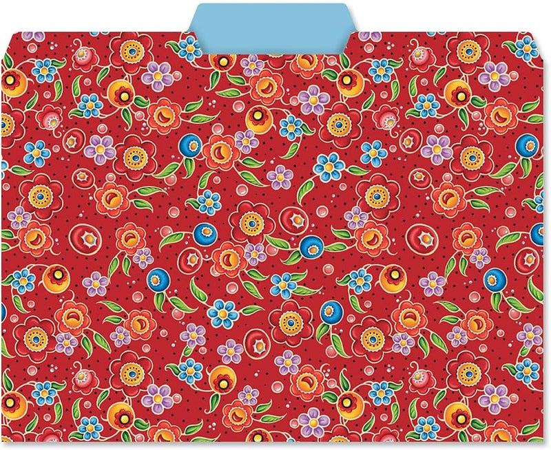 Current Mary Engelbreit File Folders Value Pack - Bulk Set of 24, 6 Pretty Decorative Designs, 1/3 Cut Tabs, Heavy-Duty Paper Stock, Office Supplies for Home & Work, 9-½” x 11-¾” Letter Size - Image 4