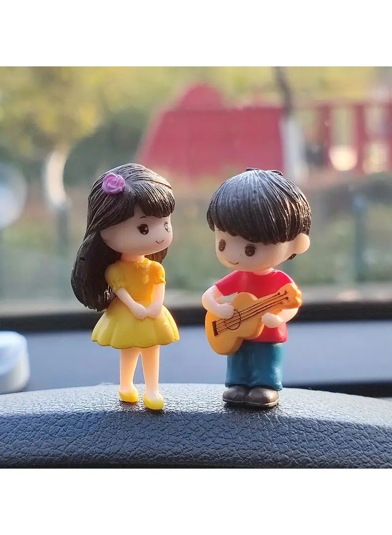 Generic 1pair Car Center Console Decoration, Cute Couple Design Car Decoration, Car Dashboard Decoration, Car Accessories  - Image 4