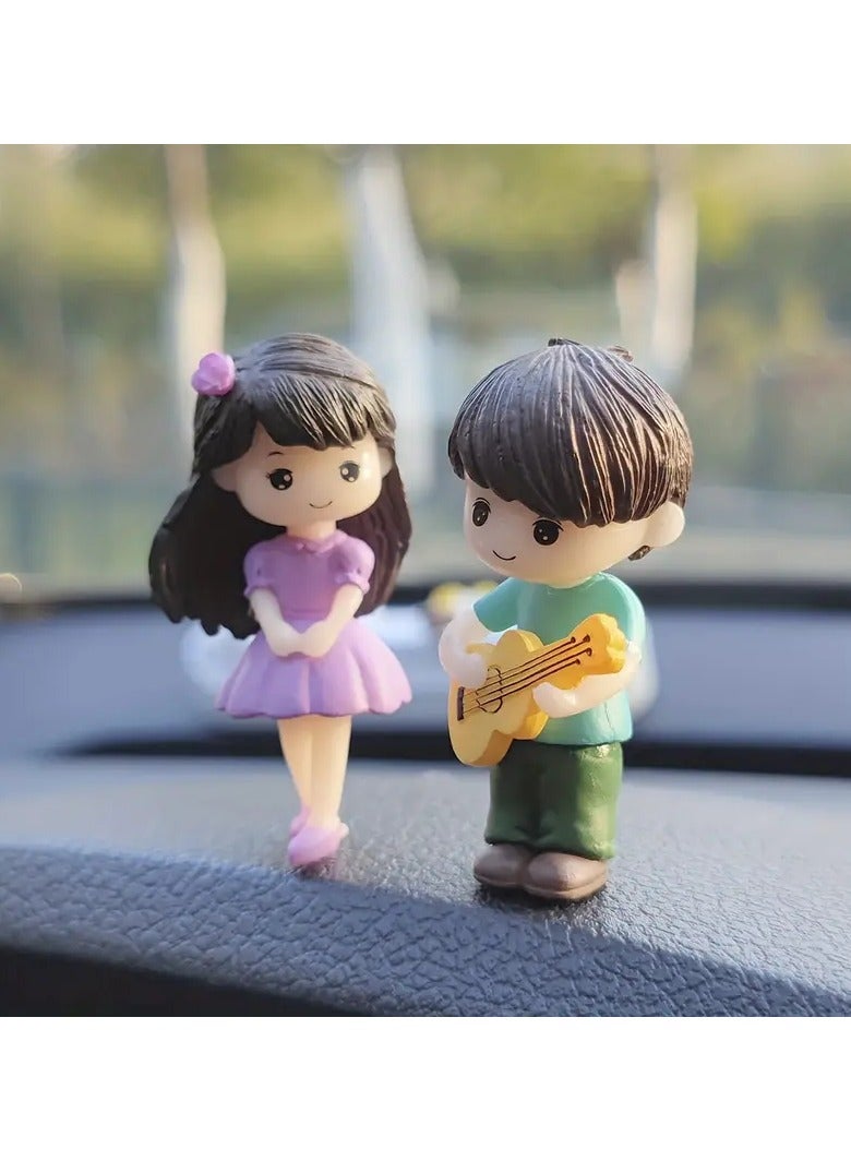 Generic 1pair Car Center Console Decoration, Cute Couple Design Car Decoration, Car Dashboard Decoration, Car Accessories  - Image 5