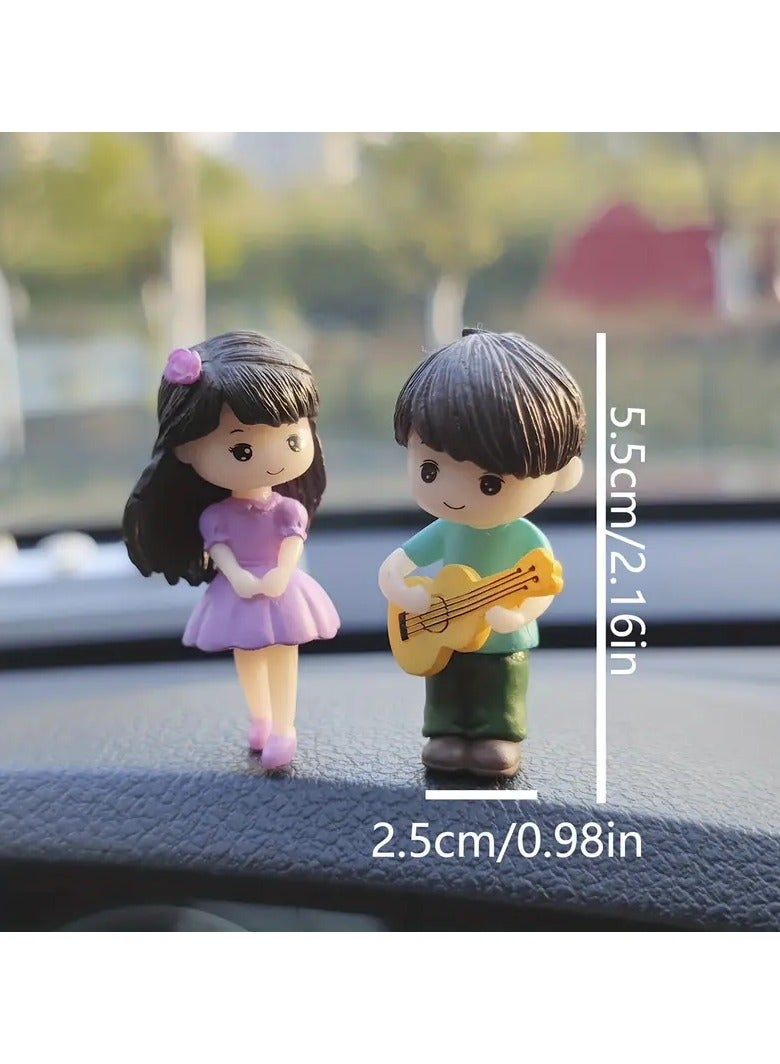 Generic 1pair Car Center Console Decoration, Cute Couple Design Car Decoration, Car Dashboard Decoration, Car Accessories  - Image 3