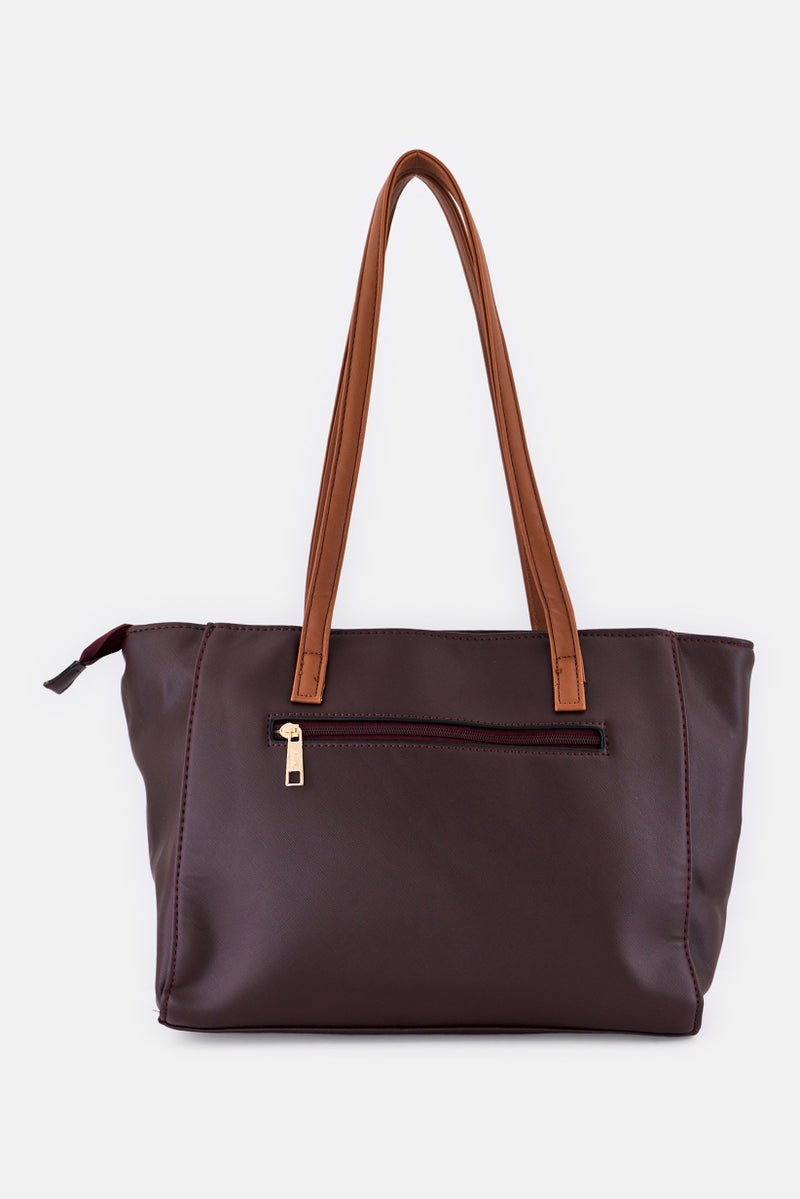 Lavie حقيبة توت بشعار العلامة التجارية للنساء، بورغندي داكن - Image 2