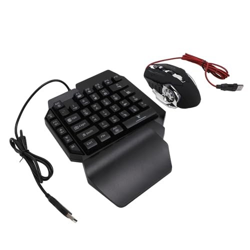 Zunate One Hand RGB Gaming Keyboard and Mouse Combo, Half Hand Gaming Keyboard Set, 4 in 1 Mobile Gaming Keyboard Set with Mouse Converter, Adjustable Phone Stand for PC - Image 5
