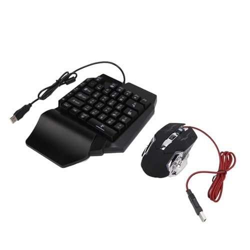 Zunate One Hand RGB Gaming Keyboard and Mouse Combo, Half Hand Gaming Keyboard Set, 4 in 1 Mobile Gaming Keyboard Set with Mouse Converter, Adjustable Phone Stand for PC - Image 4
