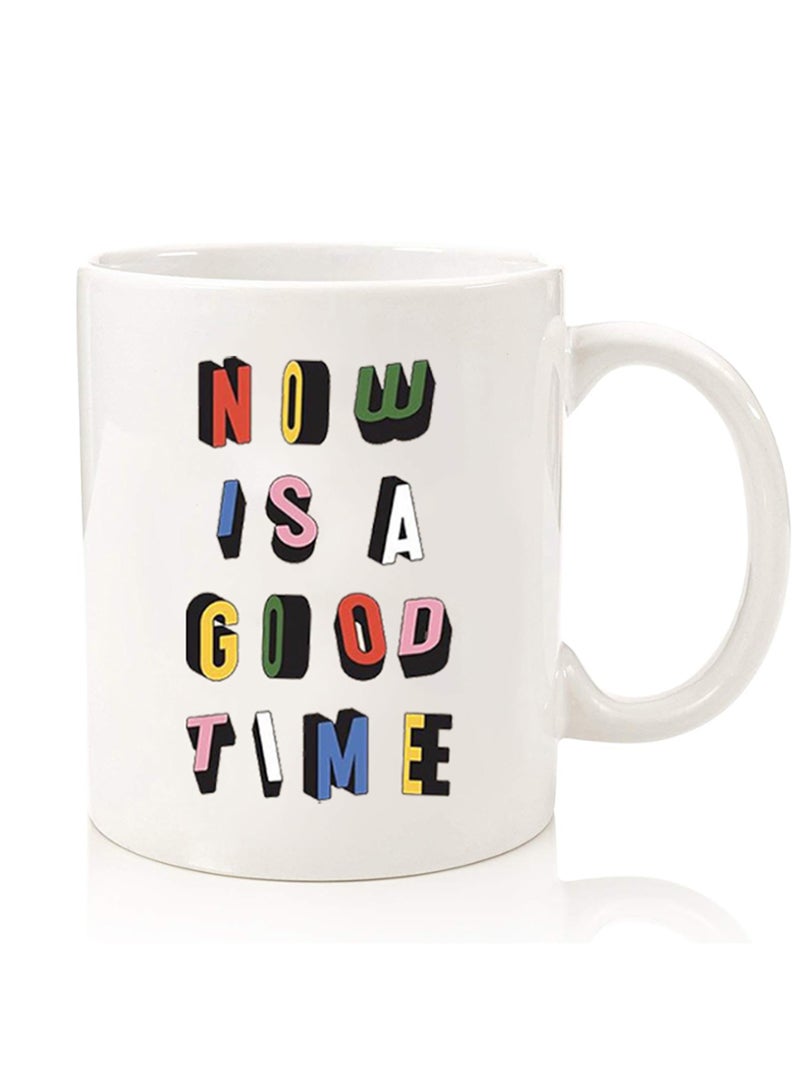 Theodor Premium Quality Two Sided Printed Coffee Mug Tea Cup For Home Office, Kids Men Women Good time - Image 1