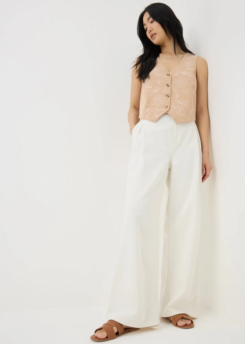 Matalan Brown Embroidered Waistcoat