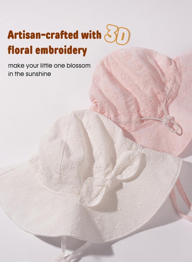 FURTALK Sun Hat for Baby Girls Toddler Summer Beach Hats with Wide Brim Cotton Sun Protection Travel Essentials - Image 3