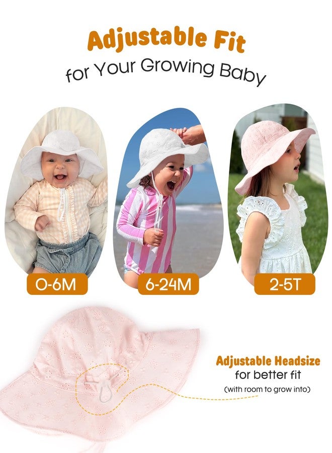 FURTALK Sun Hat for Baby Girls Toddler Summer Beach Hats with Wide Brim Cotton Sun Protection Travel Essentials - Image 5