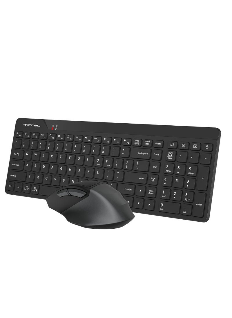 A4TECH 2.4G Wireless Power-Saving Quietkey Combo Keyboard FG2400 Air2, Desk+Air Dual Functions Multimedia Player Controller, Anti Sleep Mode, Mouse Screen Capture, Operating System Swap Windows/Mac, Grey  - Image 3
