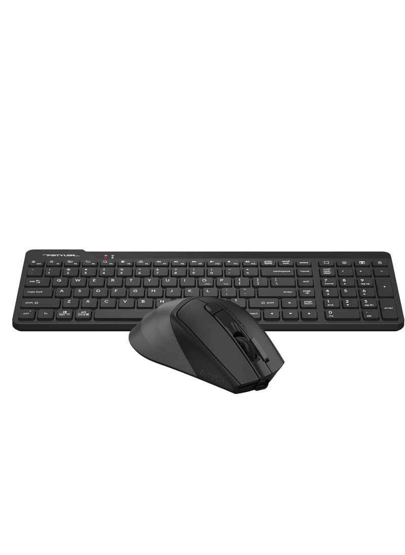 A4TECH 2.4G Wireless Power-Saving Quietkey Combo Keyboard FG2400 Air2, Desk+Air Dual Functions Multimedia Player Controller, Anti Sleep Mode, Mouse Screen Capture, Operating System Swap Windows/Mac, Grey  - Image 4