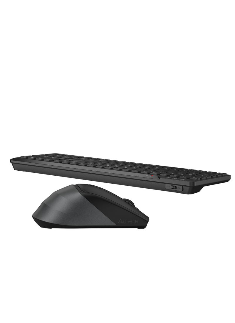 A4TECH 2.4G Wireless Power-Saving Quietkey Combo Keyboard FG2400 Air2, Desk+Air Dual Functions Multimedia Player Controller, Anti Sleep Mode, Mouse Screen Capture, Operating System Swap Windows/Mac, Grey  - Image 5