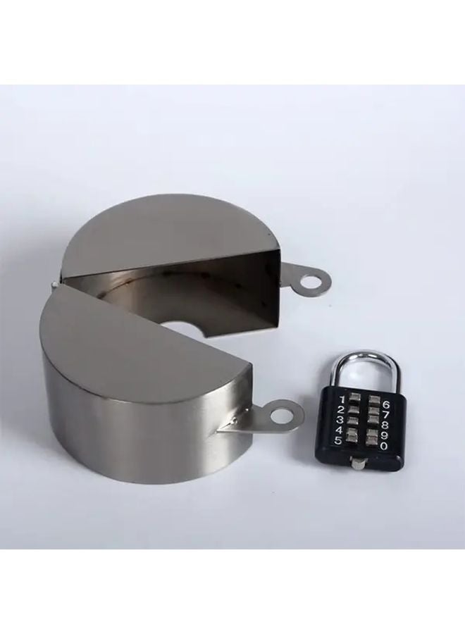 Heavy Duty Metal Outdoor Faucet Lock Cover Wall Mounted Gate Valve Protector With Combination Lock Key Secure Water Tap Locking Device For Home Garden Safety 1set - Image 3