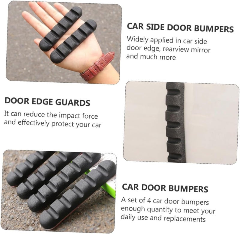 4pcs Car Door Bumper Guards Door Protector Rearview Mirrors Adhesive for Scratch Prevention Multi-Functional Auto Accessories - Image 3