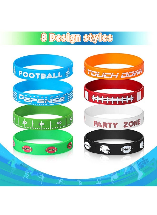 Kasyat 48 Pieces Motivational Football Bracelets For Boys Silicone Football Bracelets Football Brownies Wristbands Football Pinatas For Birthday Party Football Party Favors Supplies Decorations Gifts Prize - Image 4