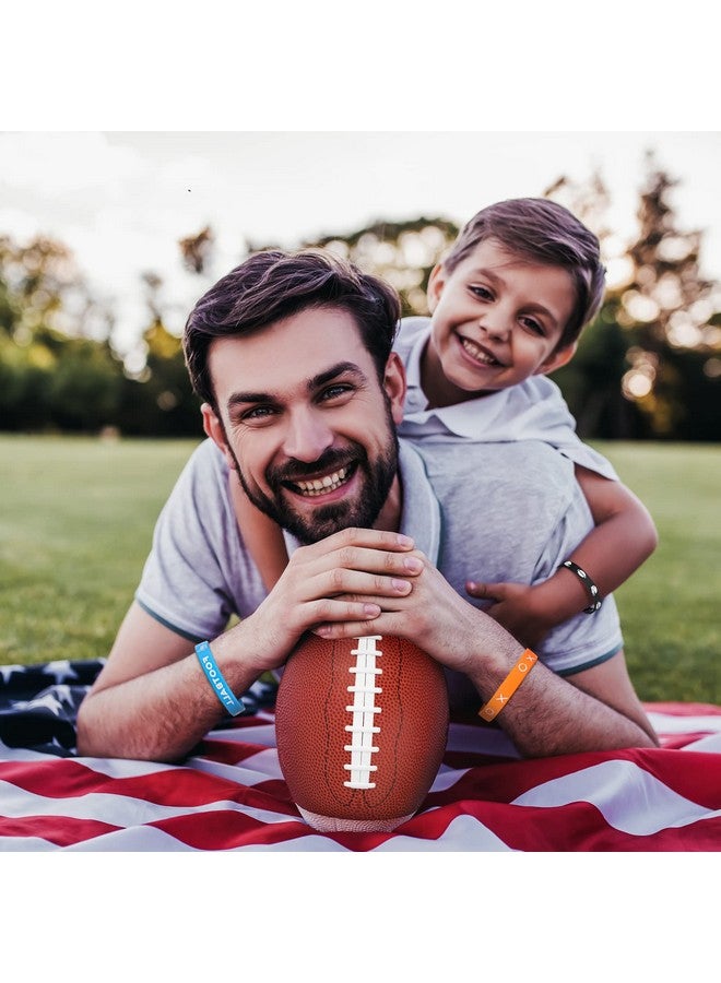 Kasyat 48 Pieces Motivational Football Bracelets For Boys Silicone Football Bracelets Football Brownies Wristbands Football Pinatas For Birthday Party Football Party Favors Supplies Decorations Gifts Prize - Image 3