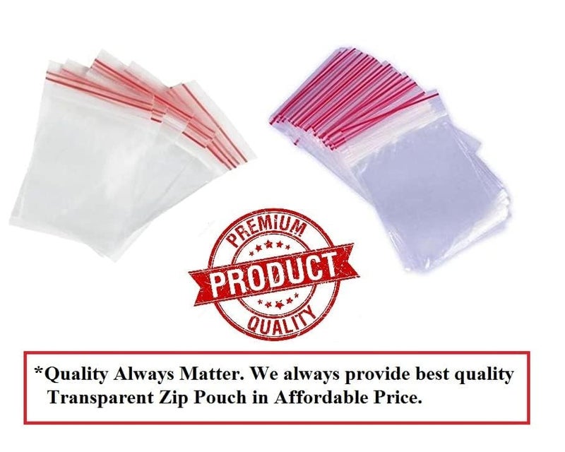 Ohmnamo Ohmnamo Zip Lock Premium Pouch Bags 5 inch x 6 inchPack of 200 pcs Transparent Reusable Recyclable Resealable for all Purpose - Image 3