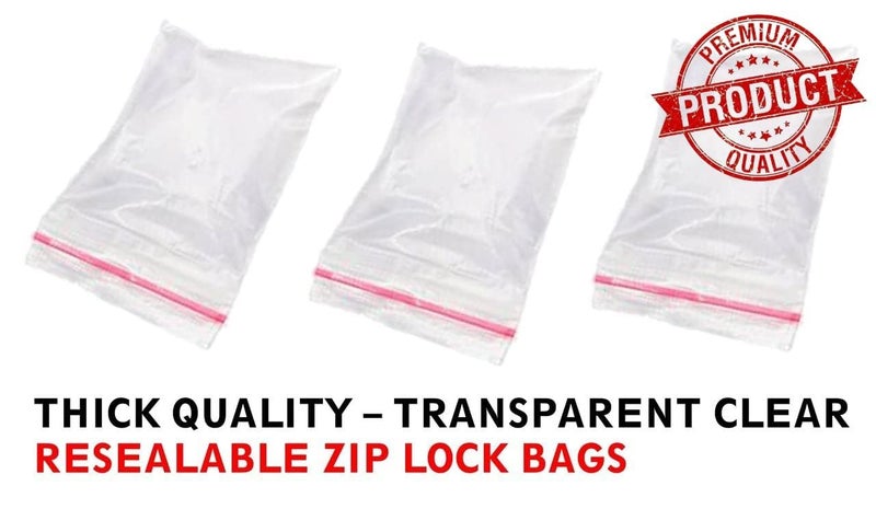 Ohmnamo Ohmnamo Zip Lock Premium Pouch Bags 5 inch x 6 inchPack of 200 pcs Transparent Reusable Recyclable Resealable for all Purpose - Image 4