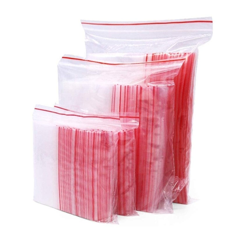 Ohmnamo Ohmnamo Zip Lock Premium Pouch Bags 5 inch x 6 inchPack of 200 pcs Transparent Reusable Recyclable Resealable for all Purpose - Image 1