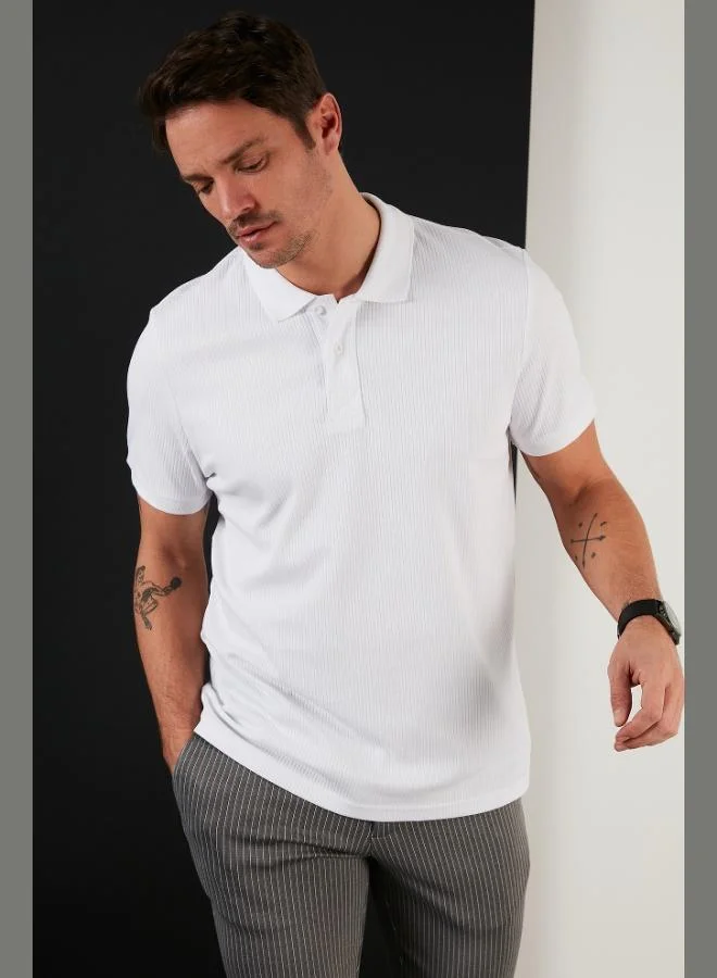 بوراتي Buratti Cotton Regular Fit Buttoned Polo Collar T Shirt Men's POLO COLLAR T SHIRT 5902281