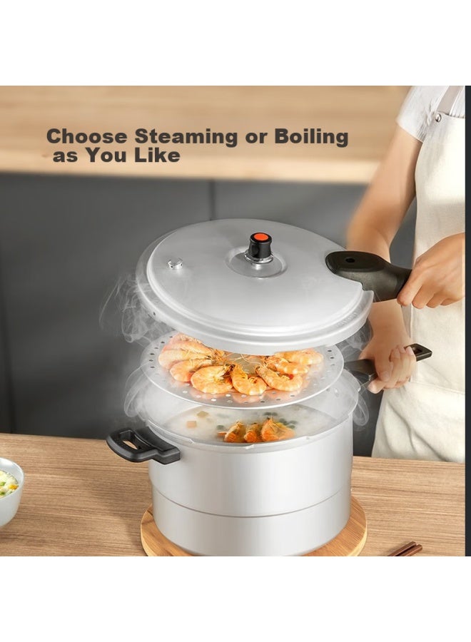 Supor Good Helper Aluminum Alloy Pressure Cooker 7.5l With Steamer Basket 24cm High Pressure Cooker For Gas Stove Yl249h2 - Image 1