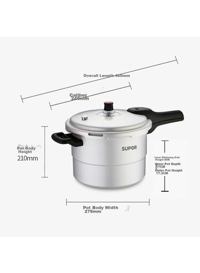 Supor Good Helper Aluminum Alloy Pressure Cooker 7.5l With Steamer Basket 24cm High Pressure Cooker For Gas Stove Yl249h2 - Image 5